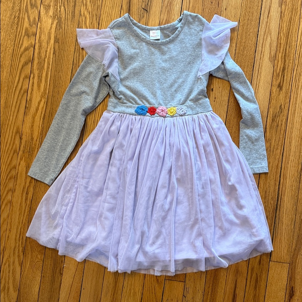 Hanna Andersson Crochet Flower Tulle Dress